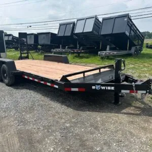 2024 BWise 7 x 18 Equipment Trailer – Heavy Duty Ladder Ramps