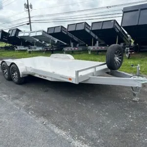 2024 Sport Haven 7×18 Aluminum Car Trailer – 6k Torsion Axles