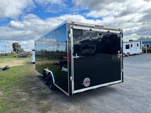 Homesteader 8.5 x 18 V-Nose Enclosed Car Hauler – Ramp Door - Image 4