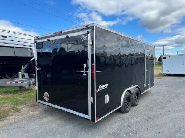 Homesteader 8.5 x 18 V-Nose Enclosed Car Hauler – Ramp Door - Image 7