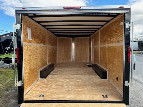 Homesteader 8.5 x 18 V-Nose Enclosed Car Hauler – Ramp Door - Image 6