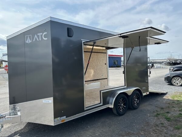 ATC 7.5 x 14 Aluminum Enclosed Cargo Trailer – UTV Door - Image 8