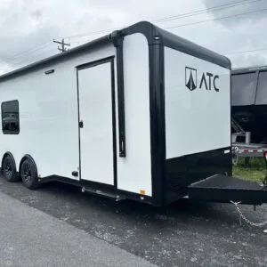 ATC 8.5 x 24 Aluminum Enclosed Car Trailer – Awning & AC