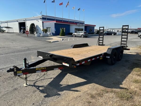 Big Tex 7 x 18 14EB Equipment Trailer – 14K Ladder Ramps