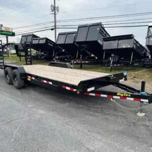 Big Tex 7 x 22 14EB Equipment Trailer – 14K Ladder Ramps