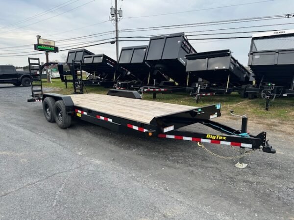 Big Tex 7 x 22 14EB Equipment Trailer – 14K Ladder Ramps