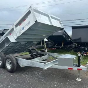 BWise 7 x 12 Low Profile Dump Trailer – Galvanized