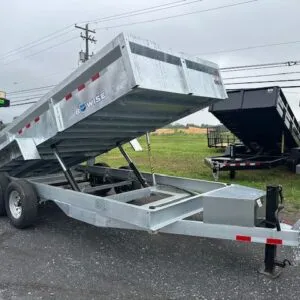 BWise 7 x 16 Low Profile Dump Trailer – Galvanized
