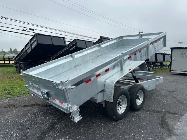 BWise 7 x 16 Low Profile Dump Trailer – Galvanized - Image 4