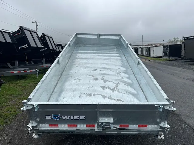 BWise 7 x 16 Low Profile Dump Trailer – Galvanized - Image 3
