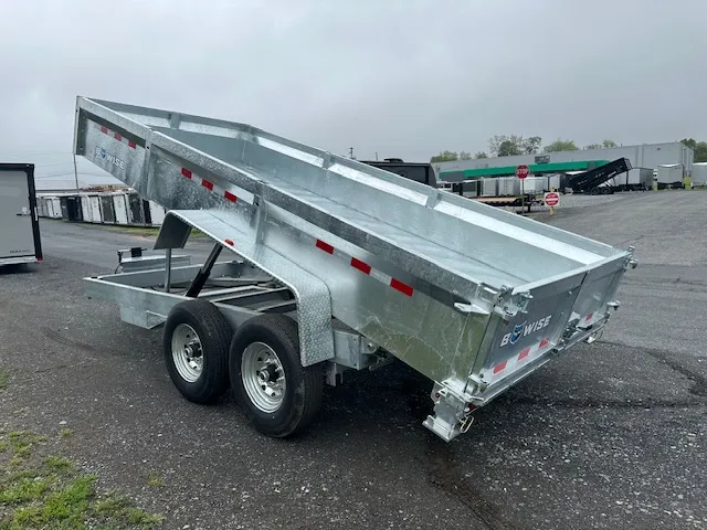 BWise 7 x 16 Low Profile Dump Trailer – Galvanized - Image 7