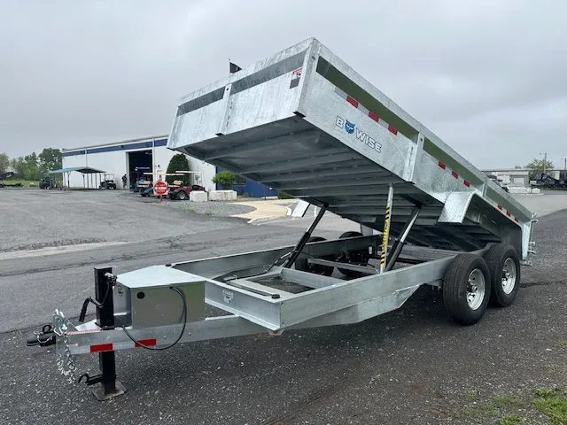 BWise 7 x 16 Low Profile Dump Trailer – Galvanized - Image 5
