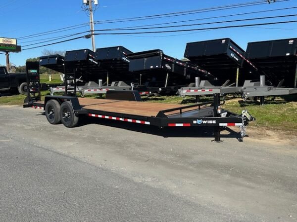 BWise 7 x 22 Heavy Duty Equipment Trailer – Ladder Ramps