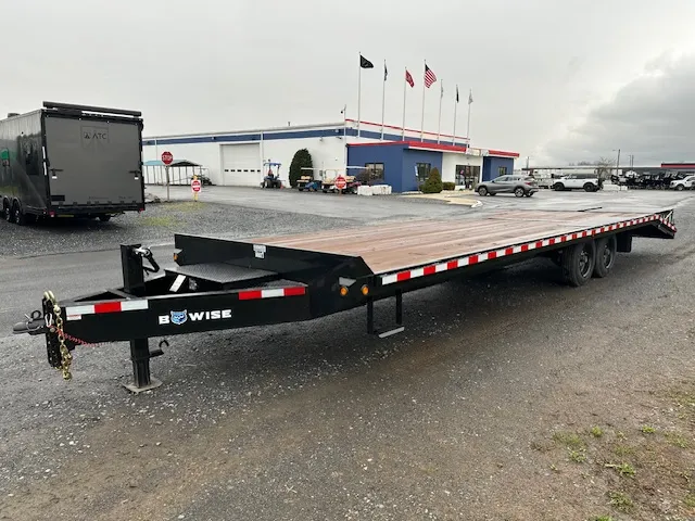 BWise 8 x 28 Deckover Equipment Trailer – Full Width Ramps - Image 5