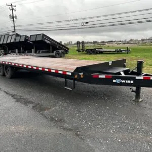 BWise 8 x 28 Deckover Equipment Trailer – Full Width Ramps