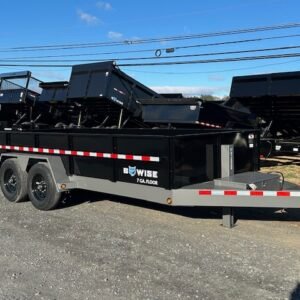 BWise 7 x 16 Heavy Duty Dump Trailer – Low Profile With Ramps