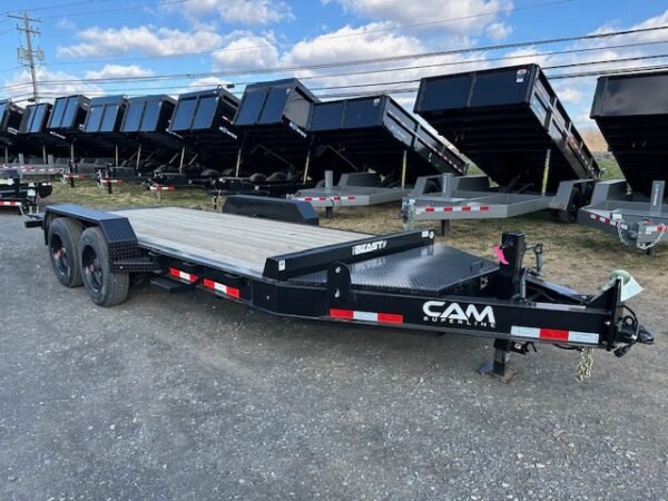 CAM Superline 7 x 18 Gravity Tilt Equipment Trailer – 8K Axles
