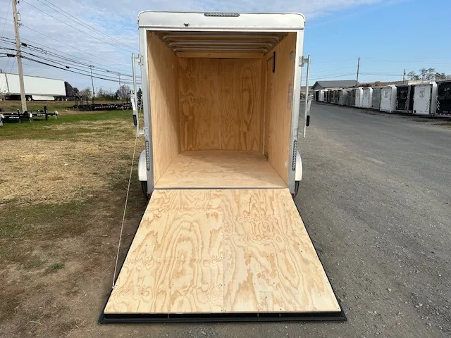 Car Mate 6 x 10 V-Nose Sportster Cargo Trailer – Ramp Door - Image 6