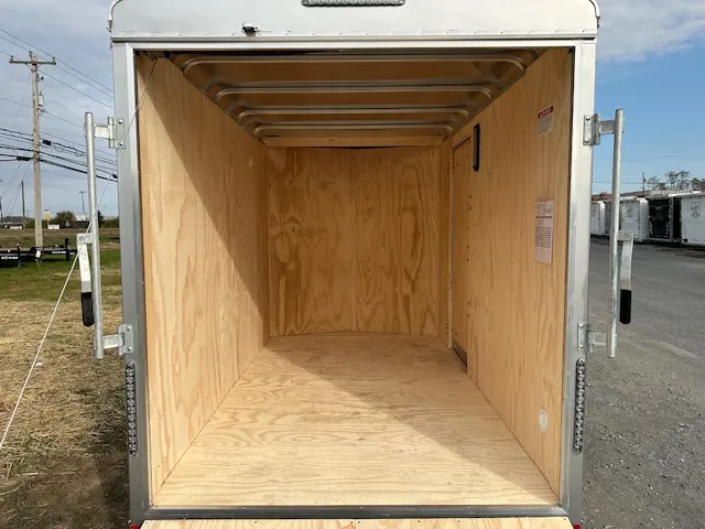 Car Mate 6 x 10 V-Nose Sportster Cargo Trailer – Ramp Door - Image 3