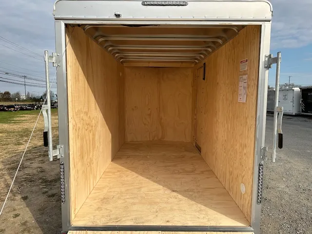 Car Mate 6 x 12 V-Nose Sportster Cargo Trailer – Ramp Door - Image 3