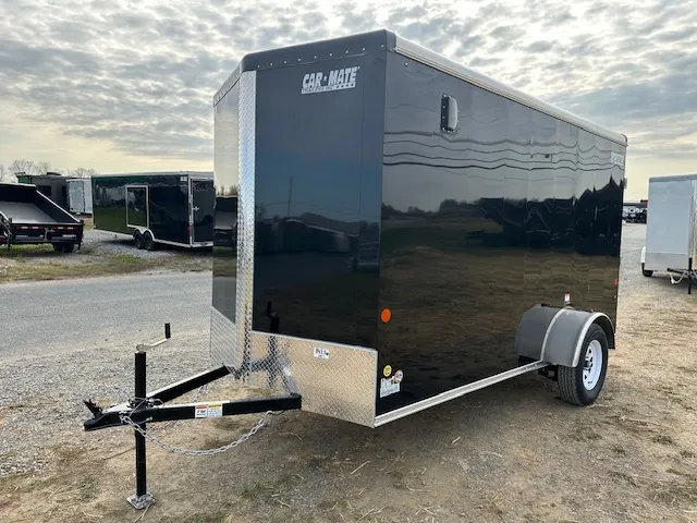 Car Mate 6 x 12 V-Nose Sportster Cargo Trailer – Ramp Door - Image 5