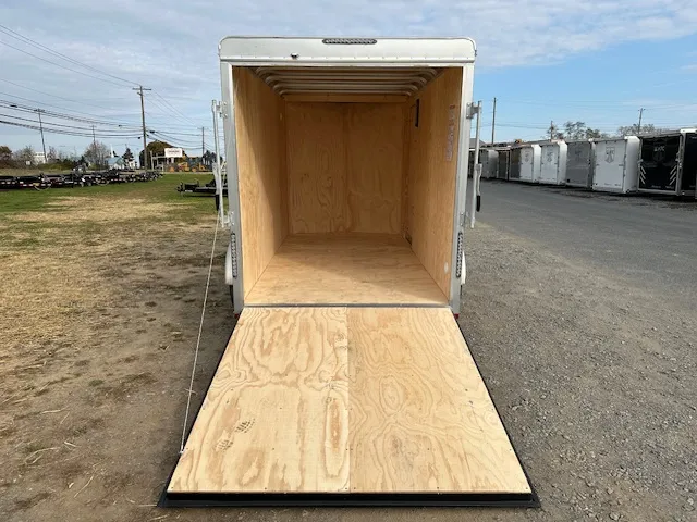 Car Mate 6 x 12 V-Nose Sportster Cargo Trailer – Ramp Door - Image 6