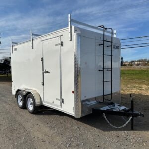 Car Mate 7 x 14 Enclosed Contractor Trailer – Barn Doors