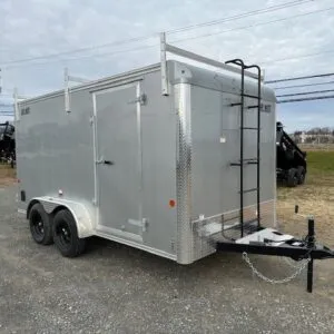 Car Mate 7 x 14 Enclosed Contractor Trailer – Barn Doors