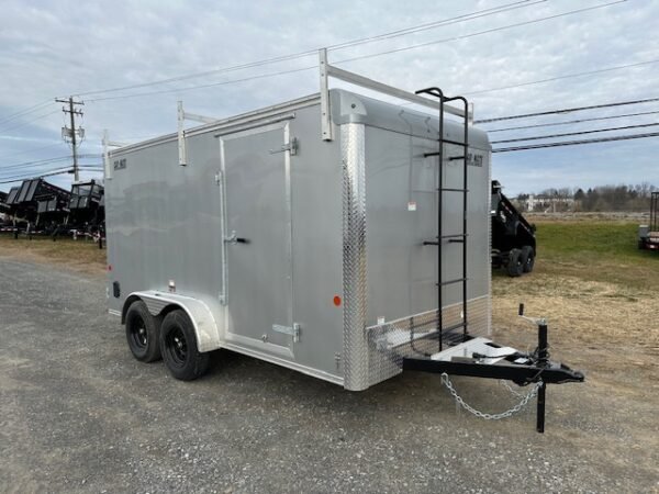 Car Mate 7 x 14 Enclosed Contractor Trailer – Barn Doors