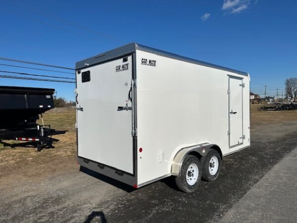 Car Mate 7 x 16 Enclosed Cargo Trailer – 12″ Added Height - Image 4