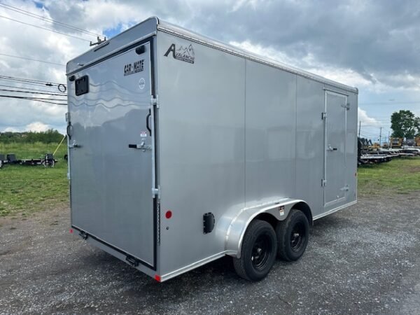 Carmate 7 x 16 V-Nose Enclosed Cargo Trailer – UTV Door - Image 4