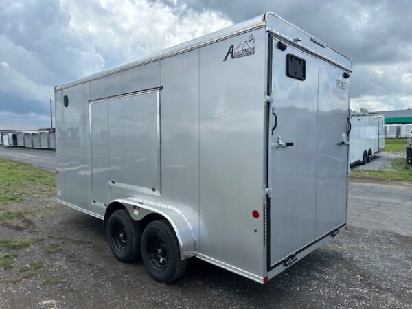 Carmate 7 x 16 V-Nose Enclosed Cargo Trailer – UTV Door - Image 7