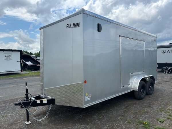 Carmate 7 x 16 V-Nose Enclosed Cargo Trailer – UTV Door - Image 5
