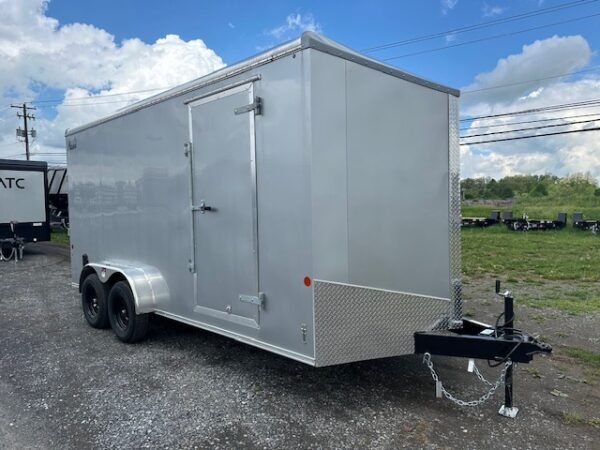 Carmate 7 x 16 V-Nose Enclosed Cargo Trailer – UTV Door