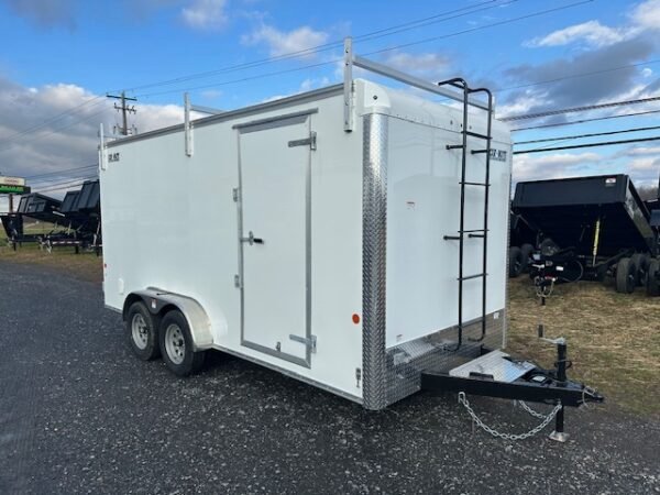 Car Mate 7 x 16 Enclosed Contractor Trailer – Barn Doors