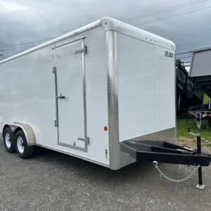 Car Mate 7 x 18 Enclosed Cargo Trailer – 12″ Added Height