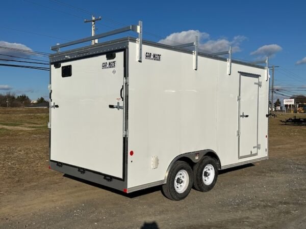 Car Mate 8.5 x 16 Enclosed Contractor Trailer – Ramp Door - Image 4