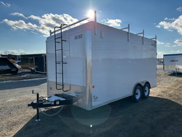 Car Mate 8.5 x 16 Enclosed Contractor Trailer – Ramp Door - Image 5