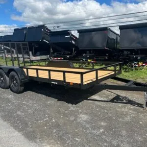 Carry-On 7 x 16 Landscape Utility Trailer – Rear Ramp Gate