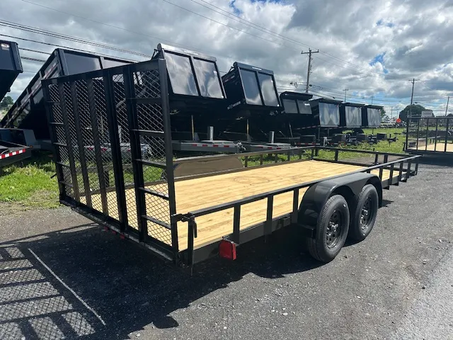 Carry-On 7 x 18 Landscape Utility Trailer – Rear Ramp Gate - Image 4