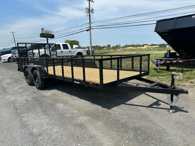 Carry-On 7 x 18 Landscape Utility Trailer – Mesh Sides