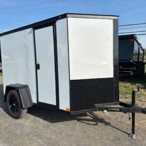 Covered Wagon 5 x 8 Enclosed Cargo Trailer – Black Trim