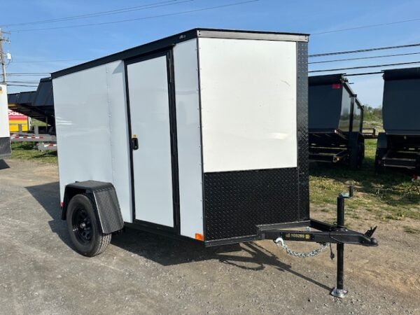 Covered Wagon 5 x 8 Enclosed Cargo Trailer – Black Trim