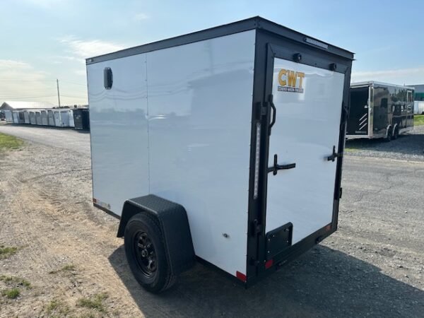 Covered Wagon 5 x 8 Enclosed Cargo Trailer – Black Trim - Image 7