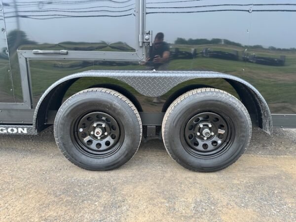 Covered Wagon 7 x 16 Enclosed Cargo Trailer – Added Height - Image 9