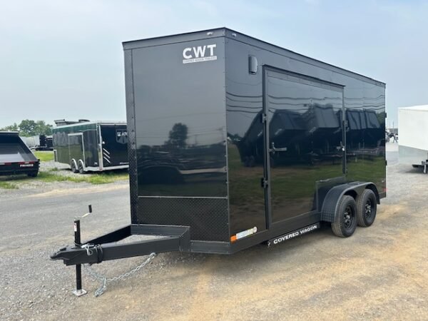 Covered Wagon 7 x 16 Enclosed Cargo Trailer – Added Height - Image 5