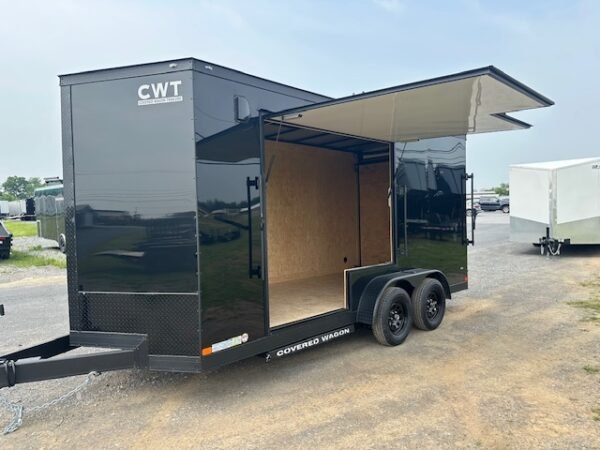 Covered Wagon 7 x 16 Enclosed Cargo Trailer – Added Height - Image 8