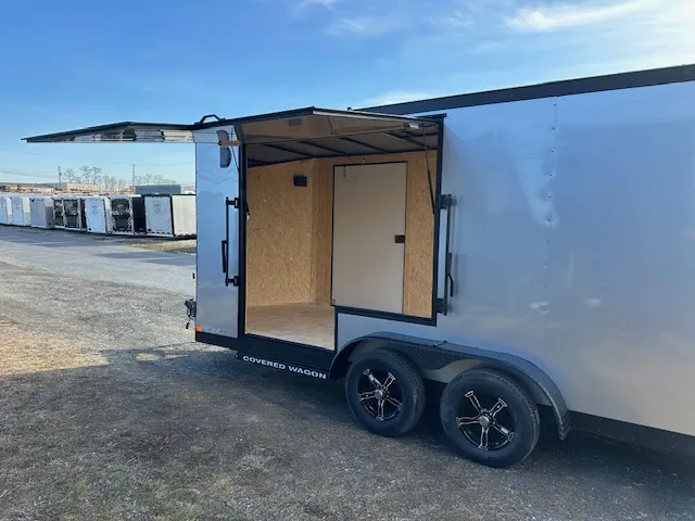 Ding & Dent Covered Wagon 7 x 16 Enclosed Cargo Trailer – UTV - Image 4