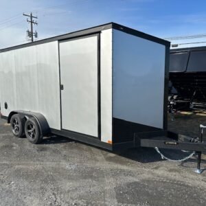 Ding & Dent Covered Wagon 7 x 16 Enclosed Cargo Trailer – UTV