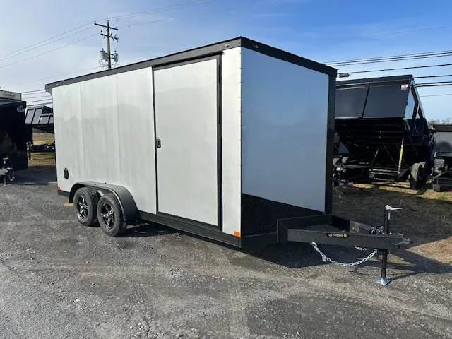 Ding & Dent Covered Wagon 7 x 16 Enclosed Cargo Trailer – UTV
